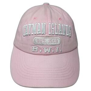 DK Embroidery Cayman Islands Pink Baseball Cap Strapback Hat BWI One Size
